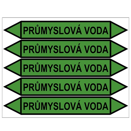 Značení potrubí, průmyslová voda